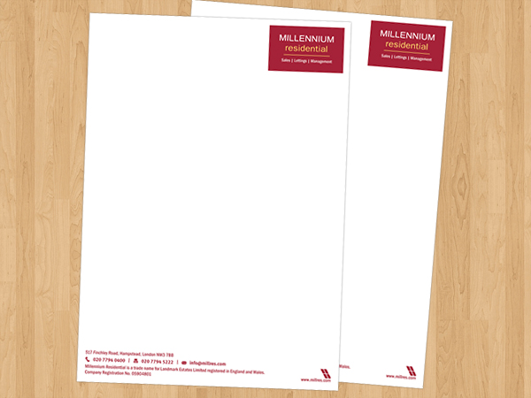 Stationery Design by Two heads for MillRes | Design #81133