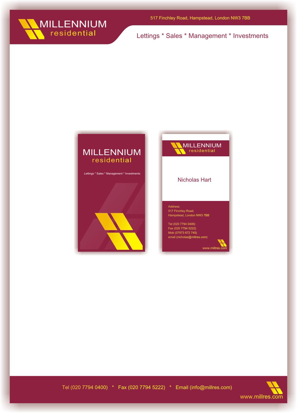 Stationery Design by SiddKidd for MillRes | Design #64979
