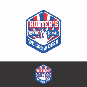 Hunter's Feed (space) Seed We Grow Deer(bottom of logo) | Logo Design by Gigih Rudya