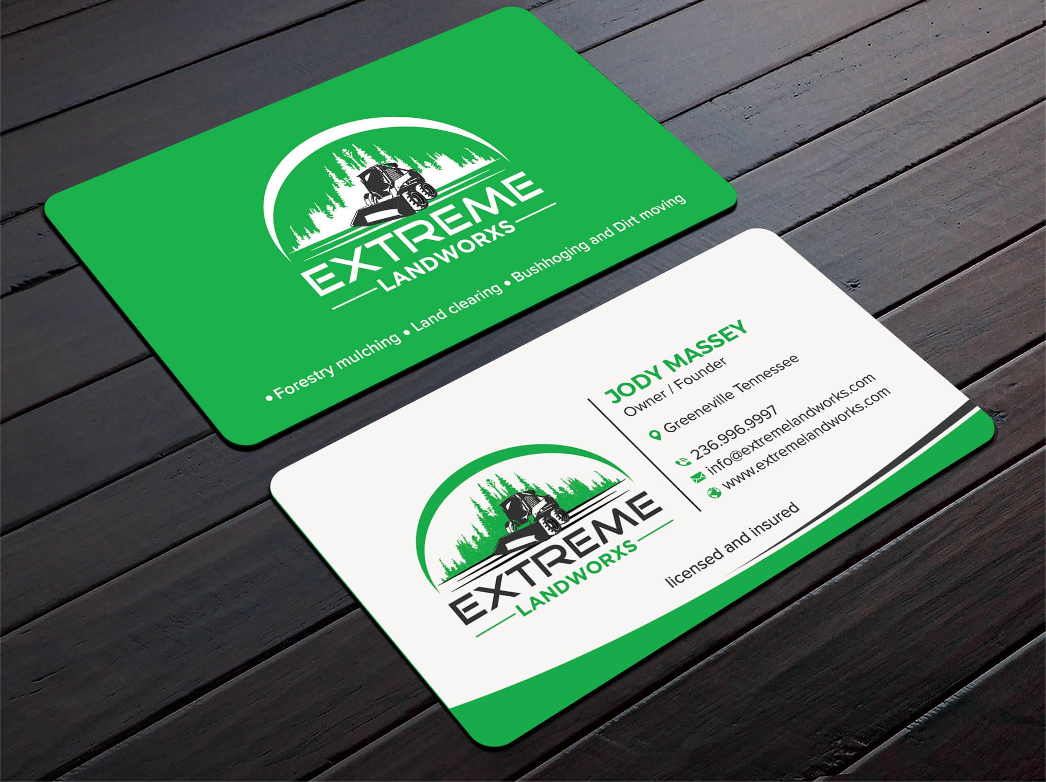 Business Card Design by sabbir049 for Extreme Landworxs  | Design #25512440