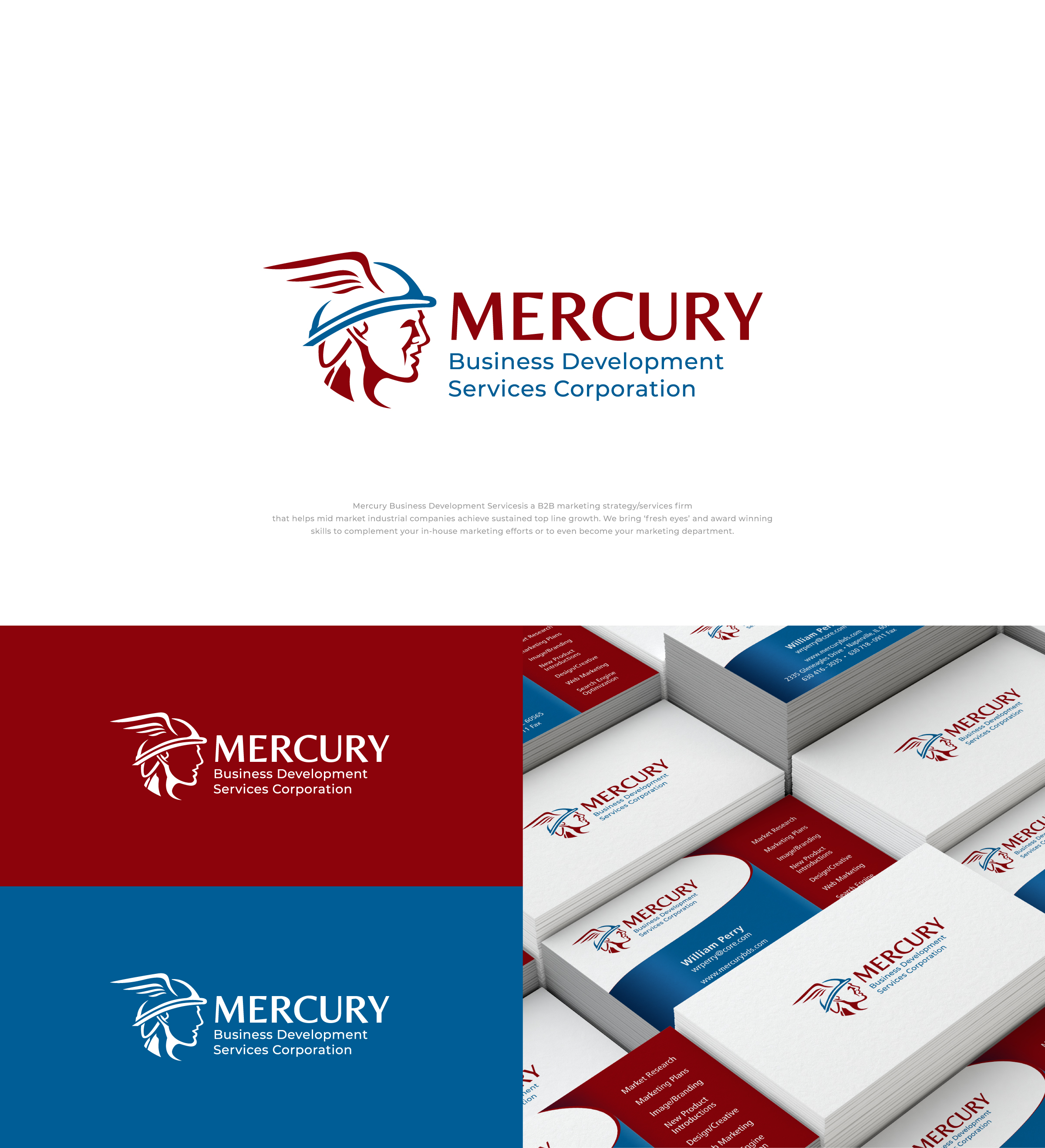 Diseño de Logo por Zybs Graphics para Mercury Business Development Services Corporation | Diseño #25548426