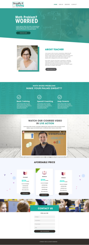 Math Word Problems Make Your Palms Sweat?? | Landing Page-Design von Expert Designer