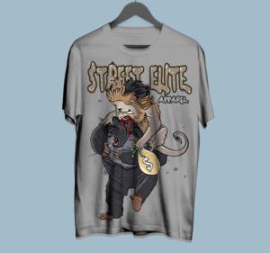 The true King of the streets. Lion vs gorilla | T-Shirt-Design von dundun