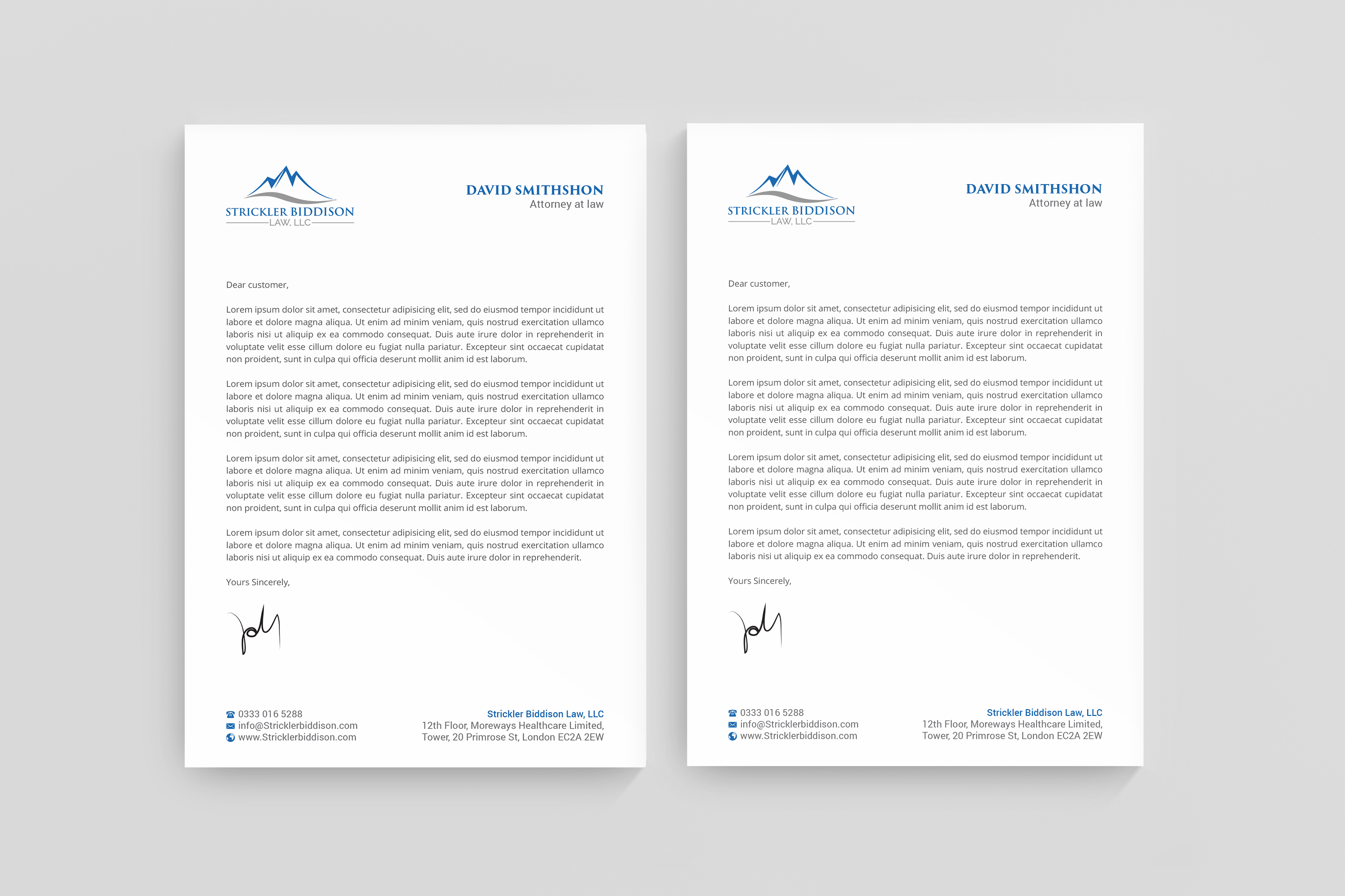 Letterhead Design by R.design for Stevens, Littman, Biddison, Tharp & Weinberg, LLC  | Design #25509356