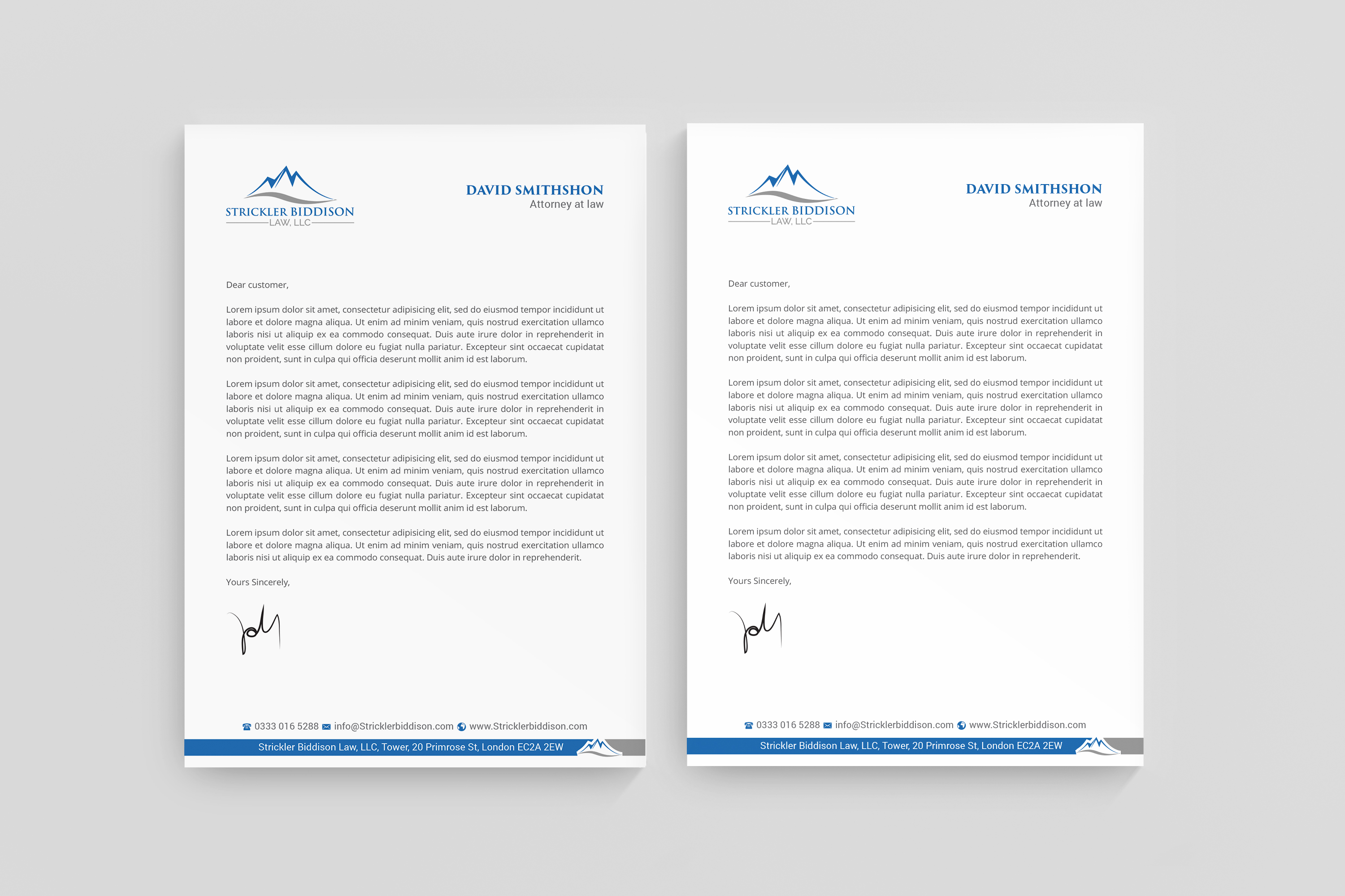 Letterhead Design by R.design for Stevens, Littman, Biddison, Tharp & Weinberg, LLC  | Design #25509784
