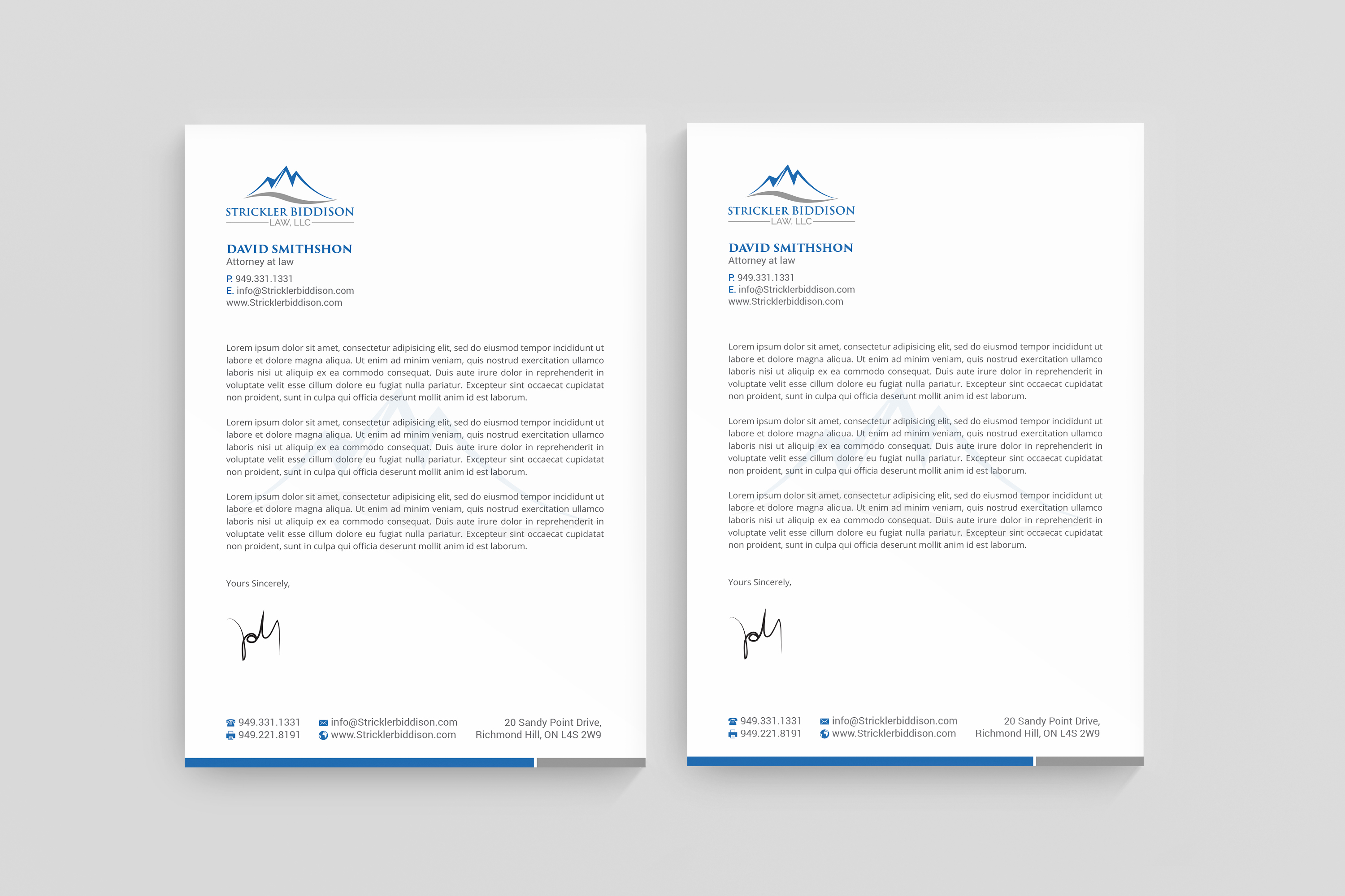 Letterhead Design by R.design for Stevens, Littman, Biddison, Tharp & Weinberg, LLC  | Design #25510262
