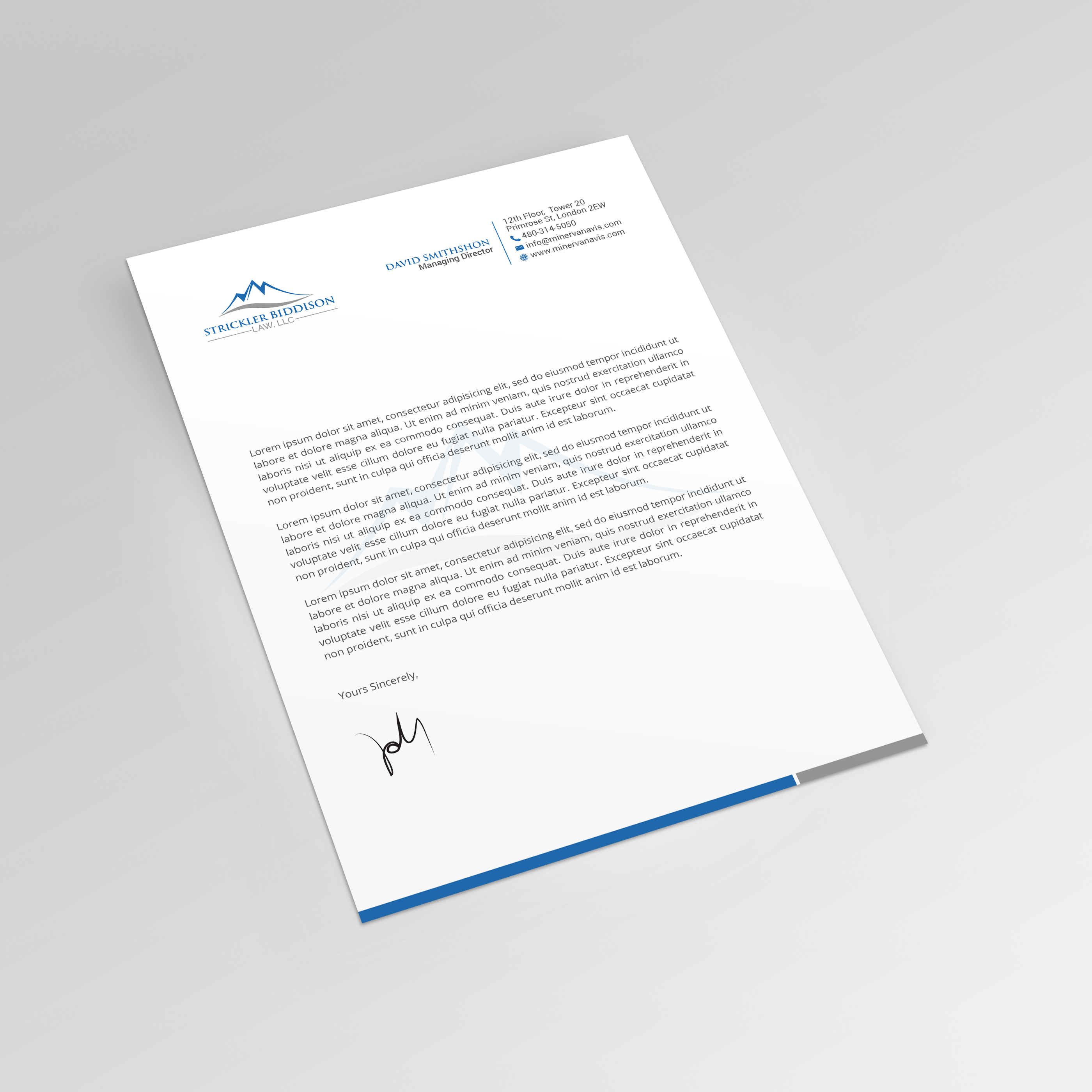 Letterhead Design by R.design for Stevens, Littman, Biddison, Tharp & Weinberg, LLC  | Design #25519493