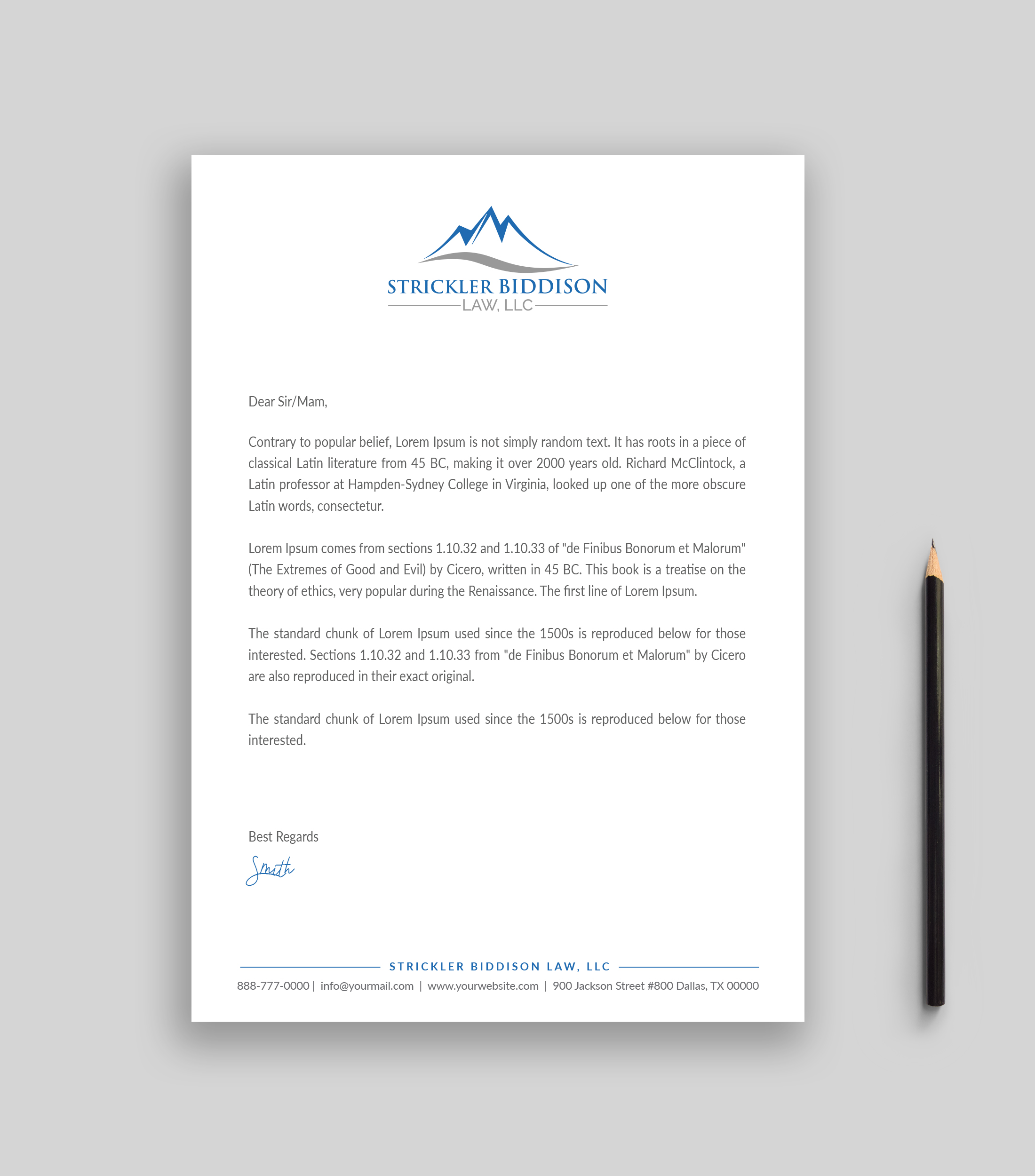 Letterhead Design by Musa. A for Stevens, Littman, Biddison, Tharp & Weinberg, LLC  | Design #25514721