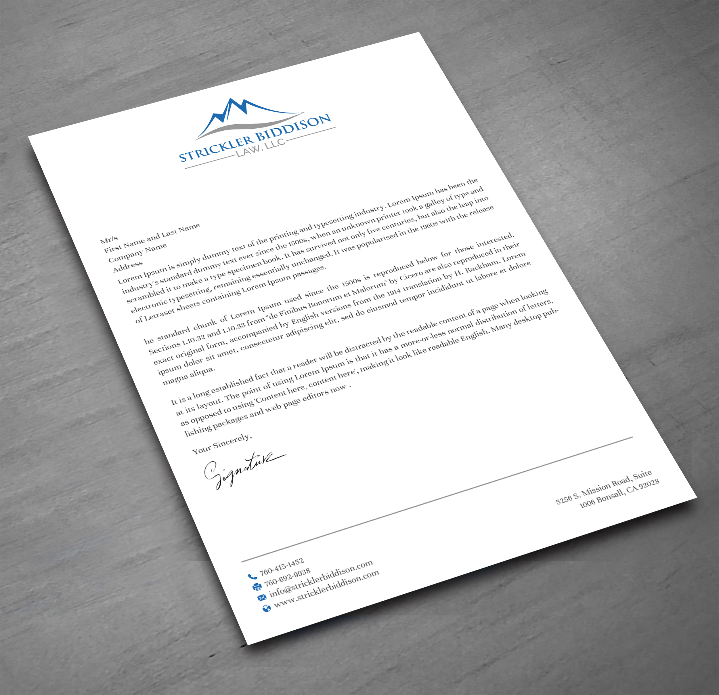 Diseño de Membrete por Uttom 2 para Stevens, Littman, Biddison, Tharp & Weinberg, LLC  | Diseño #25513414