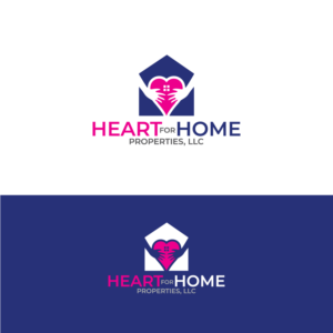 I’m ok if the logo is without words, or with the words “Heart for Home Properties, LLC” | Logo Design by Graphic Bricks