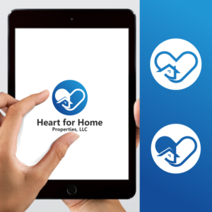 I’m ok if the logo is without words, or with the words “Heart for Home Properties, LLC” | Logo Design by Gerald Design 3