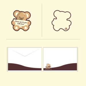 Teddy Bear Card & Envelope Design | Design de Papeterie par MenaGraphics