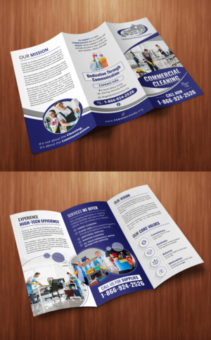 Commercial cleaning business needs a trifold brochure to spotlight janitorial services offered.  | Flyer-Design von OwnDesign