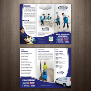 Commercial cleaning business needs a trifold brochure to spotlight janitorial services offered.  | Flyer-Design von GraphicsGuru
