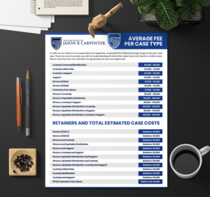 Legal Service Estimated Retainer and Average Case Value | Flyer Design by SAI DESIGNS