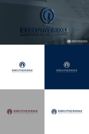 Executive - in - Exile        [the tag line is]      Insights for the emerging executive | Logo Design by ZiangArt_Studio