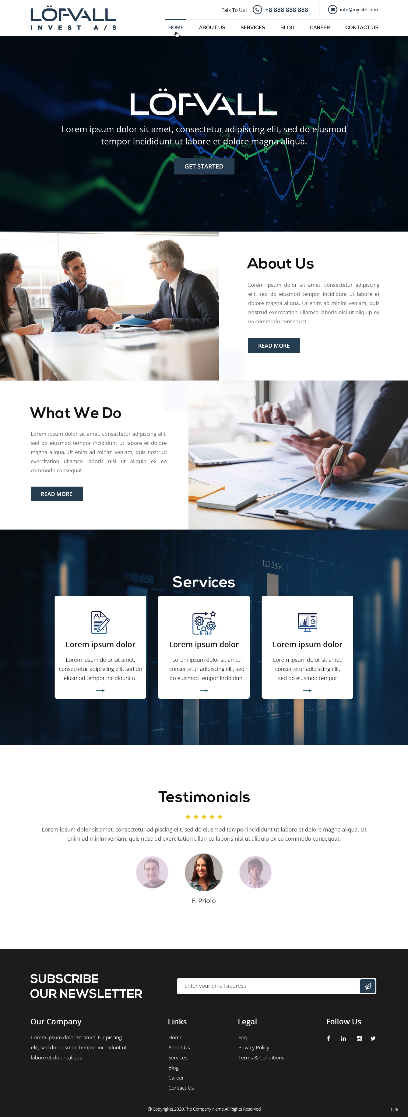 Web Design by pb for Löfvall Invest A/S | Design #25530097