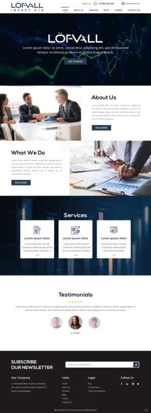 Diseño Web por pb para Löfvall Invest A/S | Diseño: #25530097