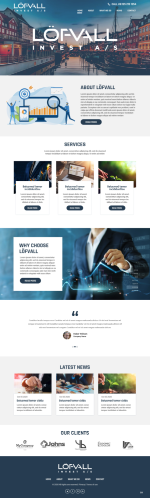 Diseño Web por pb para Löfvall Invest A/S | Diseño: #25530100