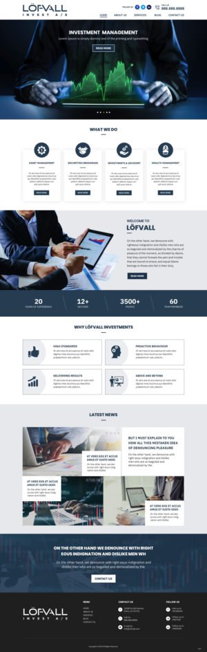 Diseño Web por pb para Löfvall Invest A/S | Diseño: #25530106