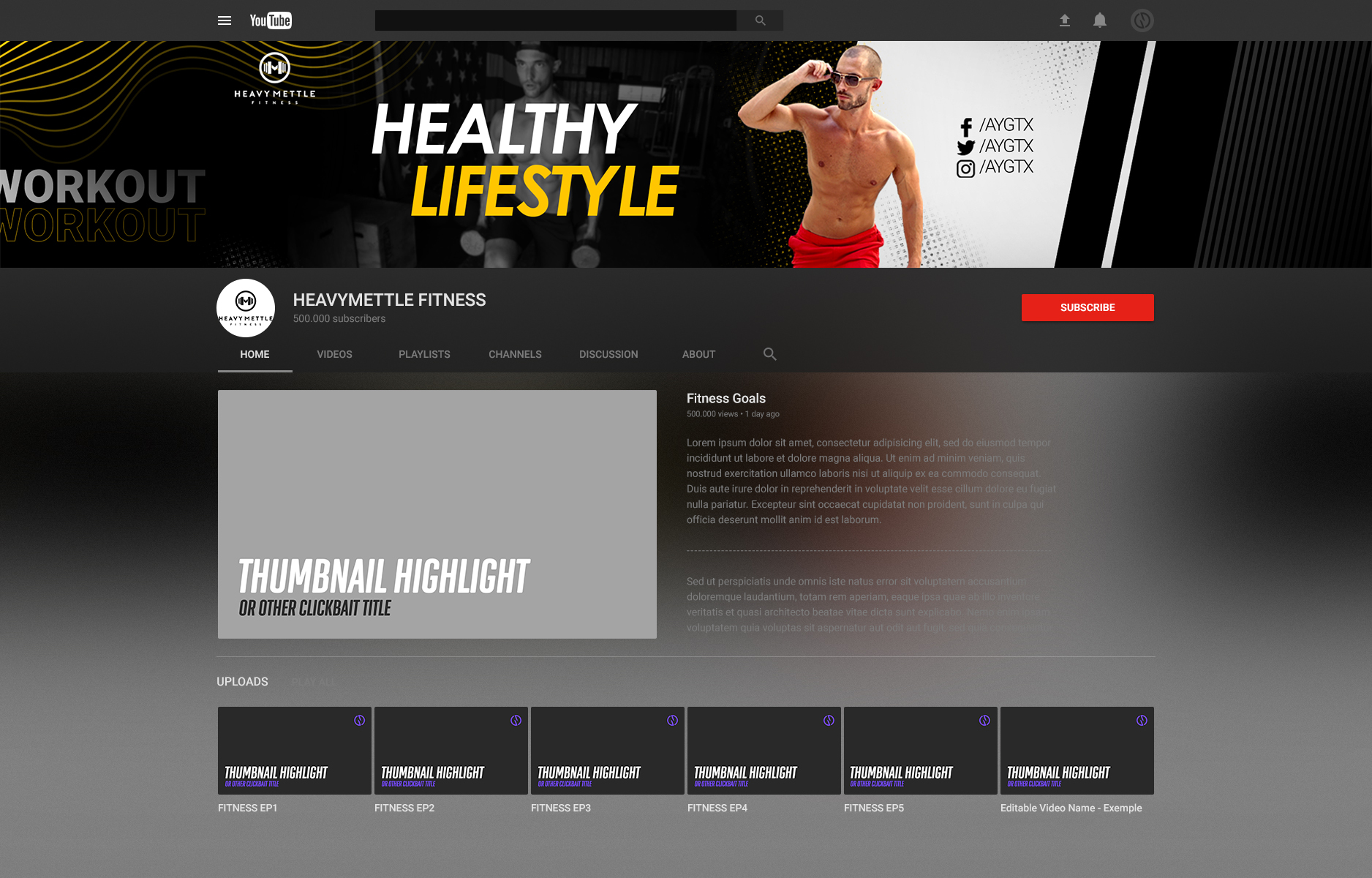 YouTube Design by Champ12 for this project | Design #25522756