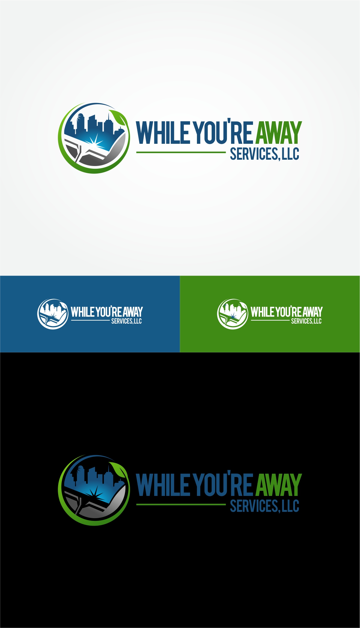 Logo Design by Robby SC for While You're Away Services | Design #25532530