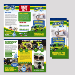 Flyer Design by Achiver for Steve's Plumbing Service | Design: #25537759