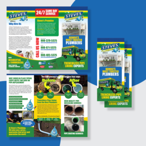 Flyer Design by Achiver for Steve's Plumbing Service | Design: #25590016