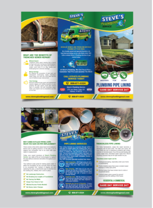 Steve Plumbing Service - Pipe Lining | Flyer-Design von alex989