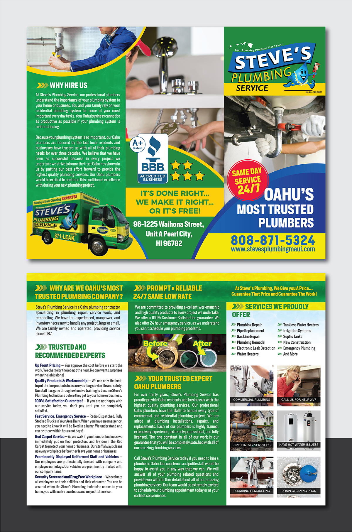 Flyer Design by Deziners Zone for Steve's Plumbing Service | Design #25528903