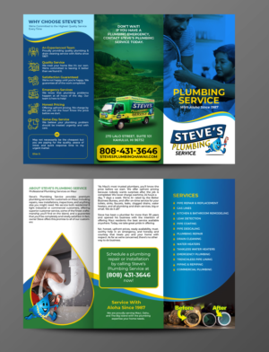 Steve Plumbing Service - Pipe Lining | Flyer Design by chandrayaan.creative