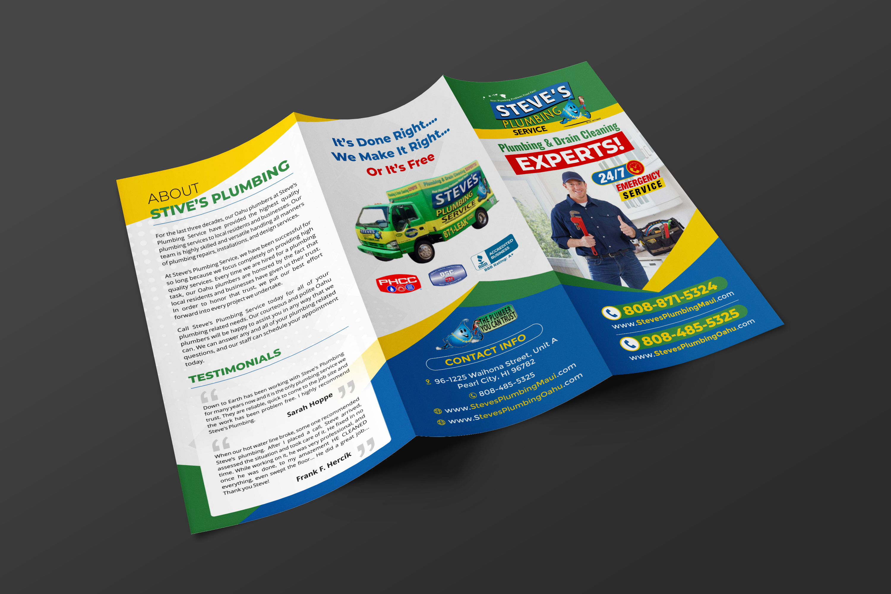 Design de Flyer par ecorokerz pour Steve's Plumbing Service | Design #25527902