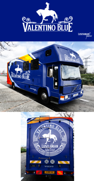 Valentino Blue Horse Truck Design | Graphic Design by YERR®