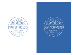 Biggest font: Evan Schroeder | Descriptive Font: Real Estate Services | Marketing & Agency | Logo Design by wonderland