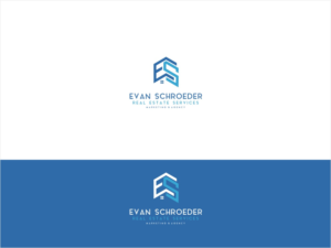 Biggest font: Evan Schroeder | Descriptive Font: Real Estate Services | Marketing & Agency | Logo Design by cjssan