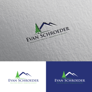 Biggest font: Evan Schroeder | Descriptive Font: Real Estate Services | Marketing & Agency | Logo Design by Rii