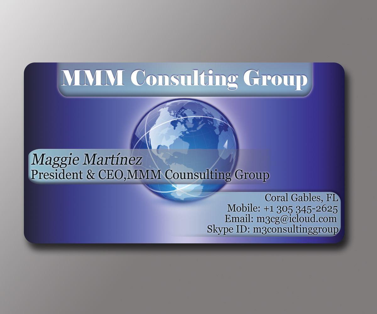 Design de Carte de Visite par DreamDesigns pour MMM Consulting Group | Design #3034937