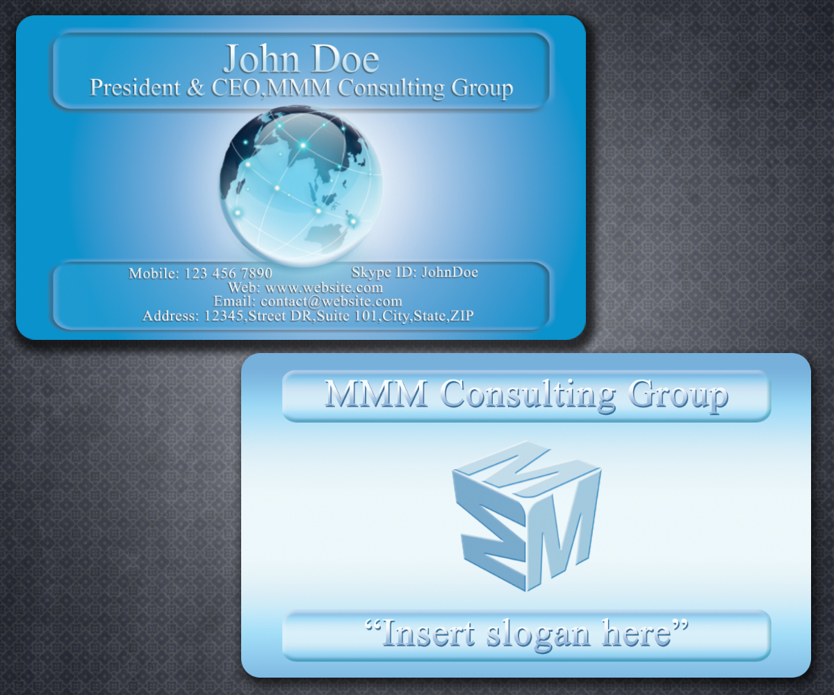 Visitenkarten-Design von DreamDesigns für MMM Consulting Group | Design #3410760