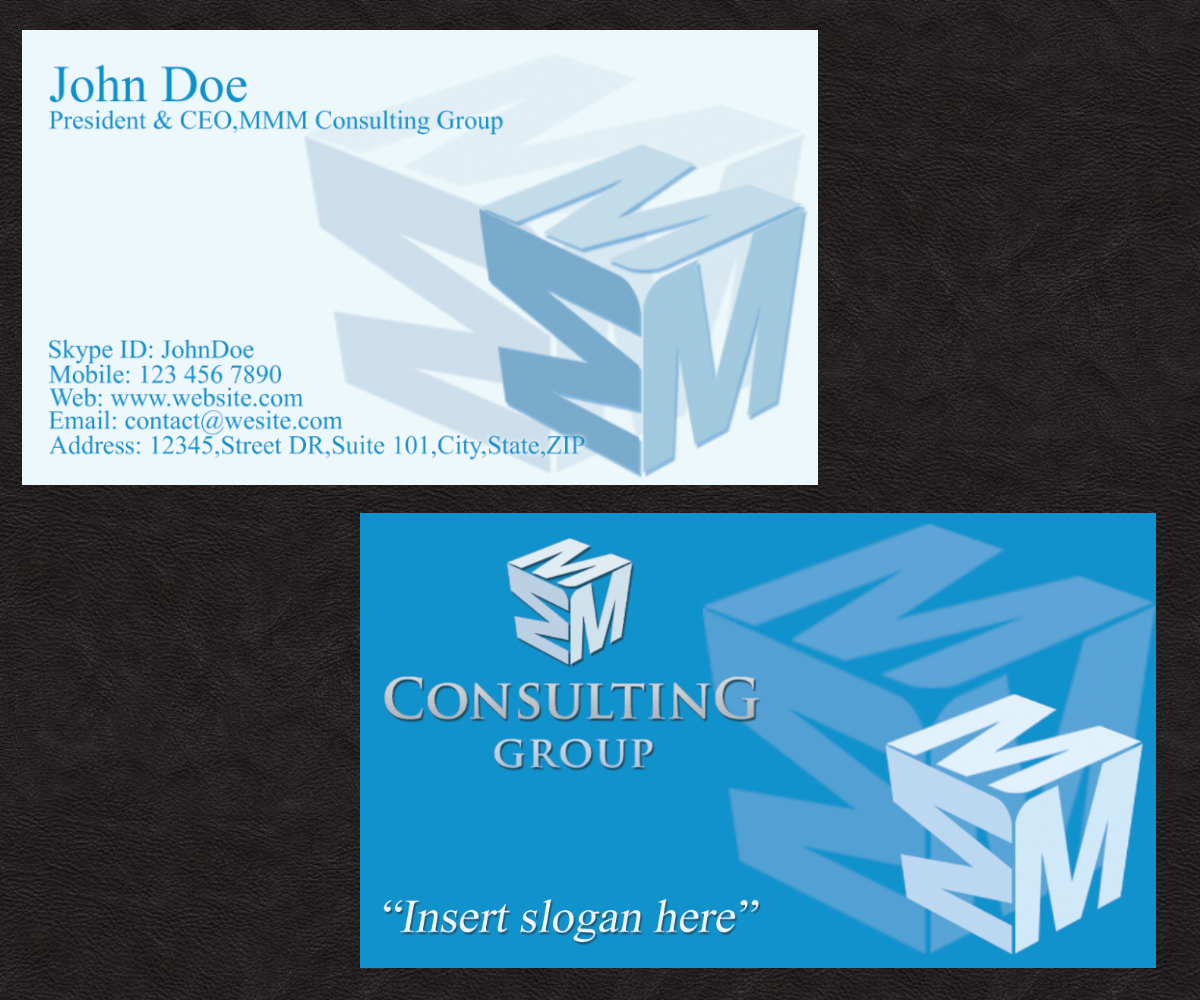 Business Card Design by DreamDesigns for MMM Consulting Group | Design #3410972