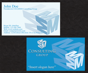 Visitenkarten-Design von DreamDesigns für MMM Consulting Group | Design: #3410972
