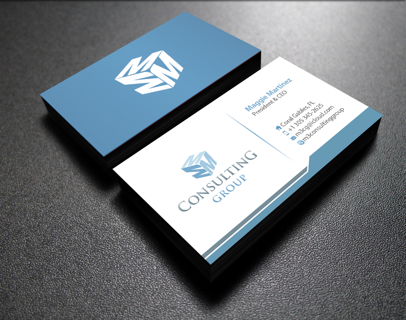 Design de Carte de Visite par Sarmishtha Chattopadhyay_loginchange pour MMM Consulting Group | Design #3053472