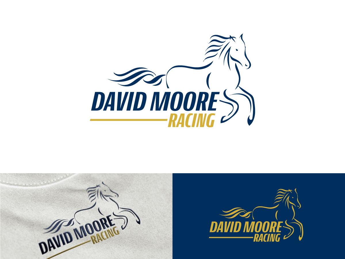 Logo Design by kaatem for David Moore RACING | Design #25530271