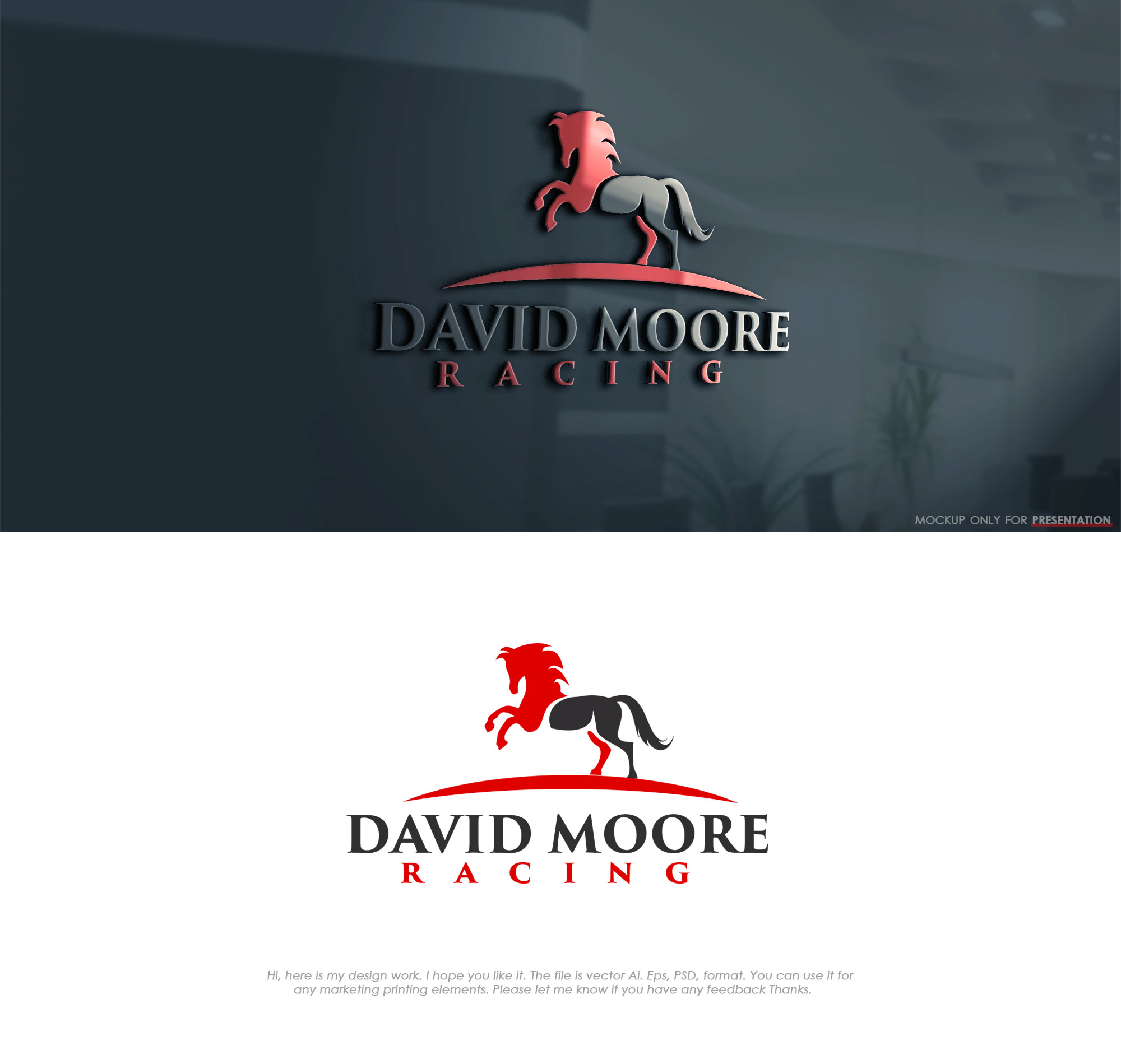Logo Design by Mono.co for David Moore RACING | Design #25531514