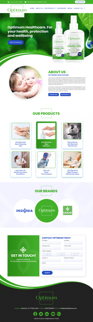 Optimum Healthcare International Corporate & Brand Showcase | WordPress-Design von SAI DESIGNS
