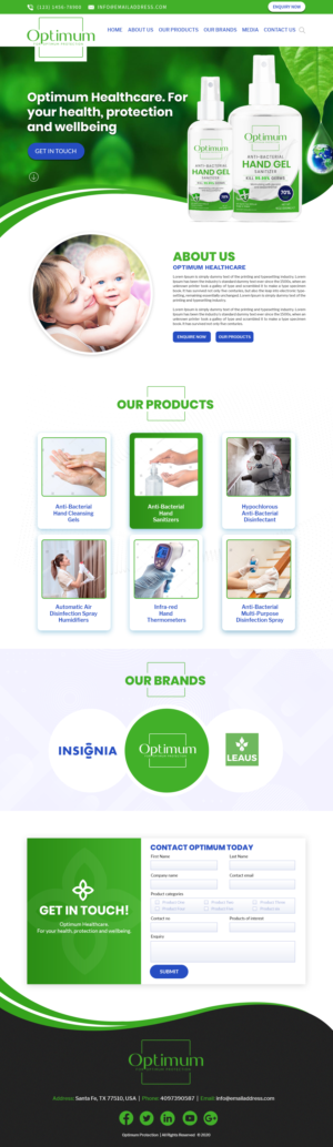 Optimum Healthcare International Corporate & Brand Showcase | Wordpress Design by SAI DESIGNS