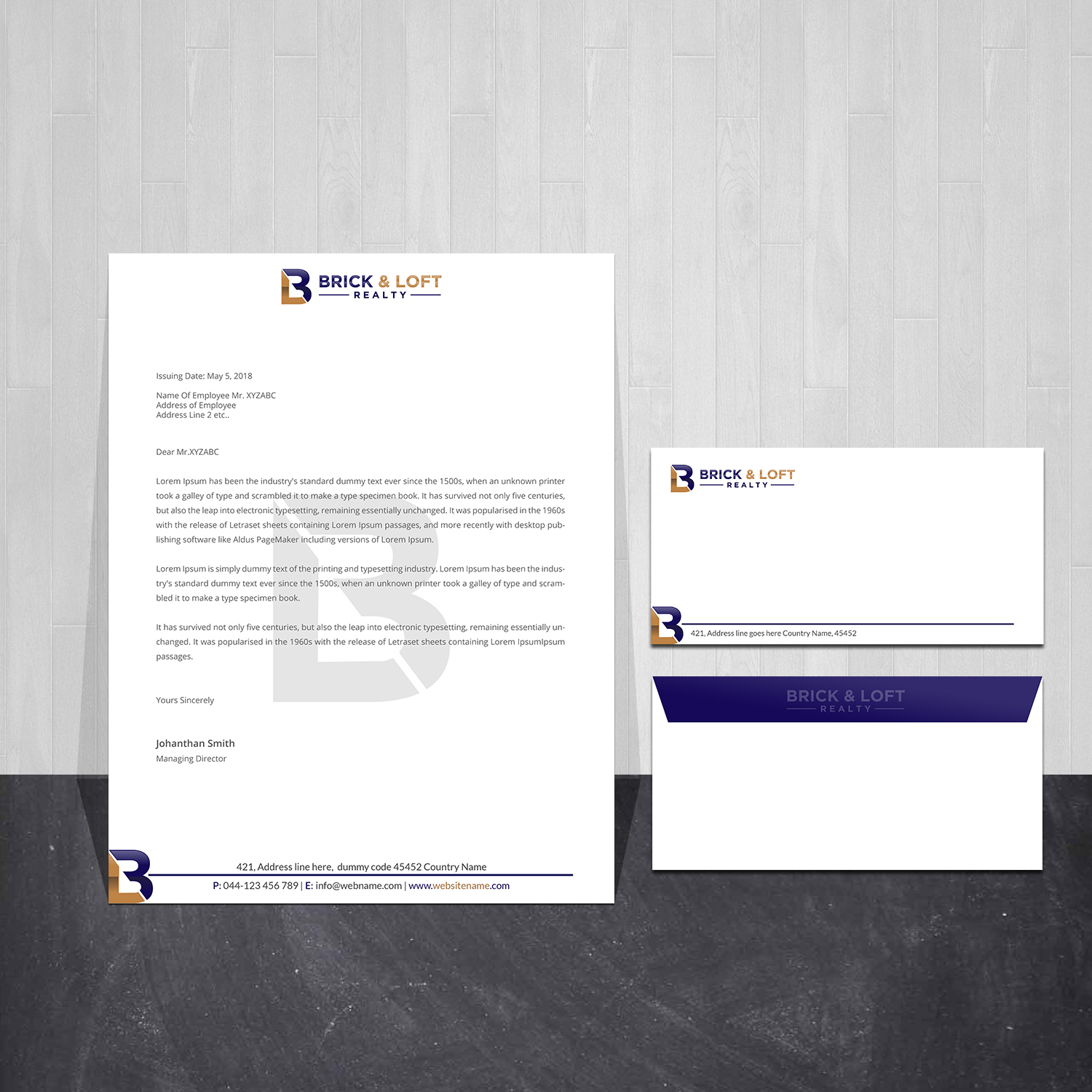 Stationery Design by Creations Box 2015 for FlatRock Royalties  | Design #25573647