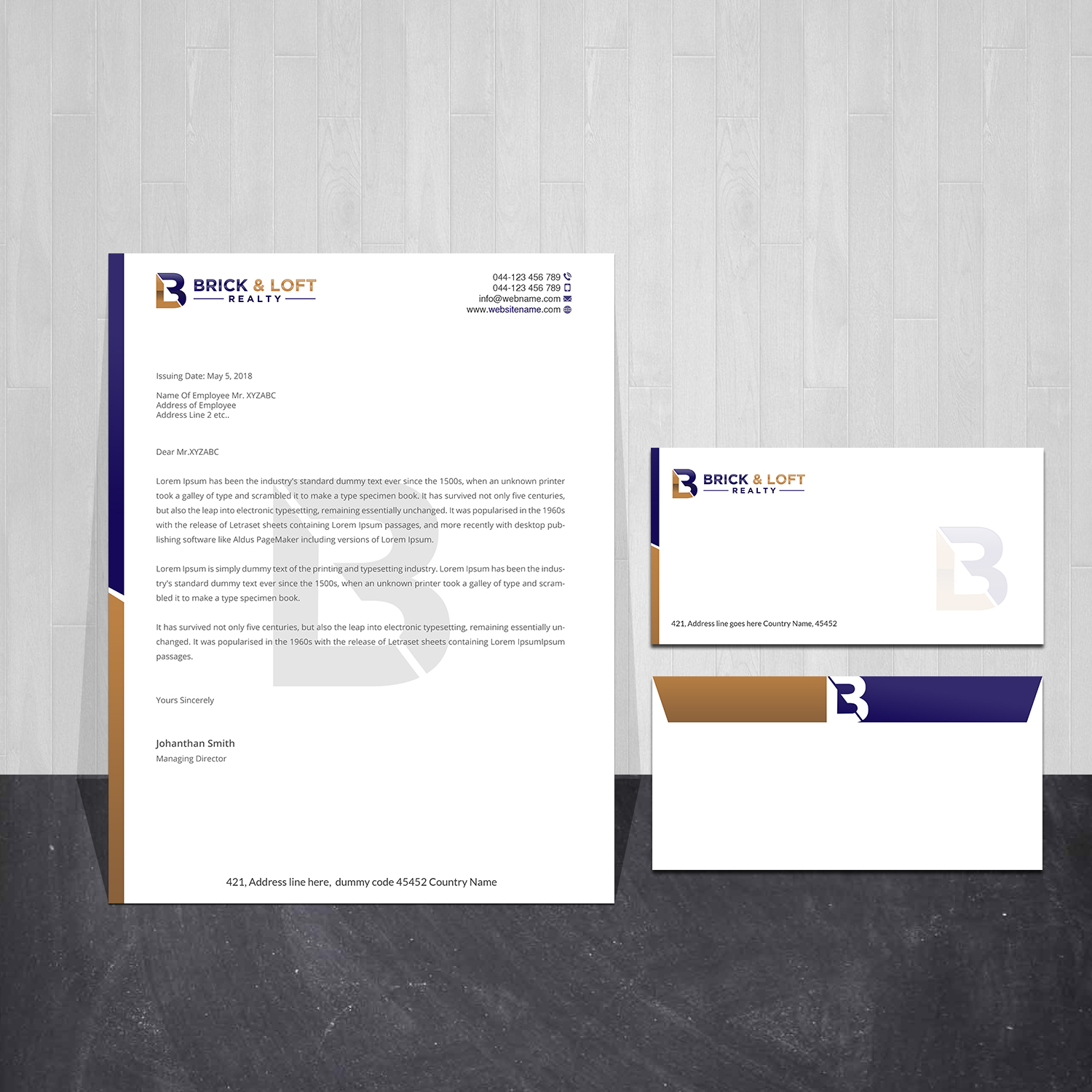 Stationery Design by Creations Box 2015 for FlatRock Royalties  | Design #25573648