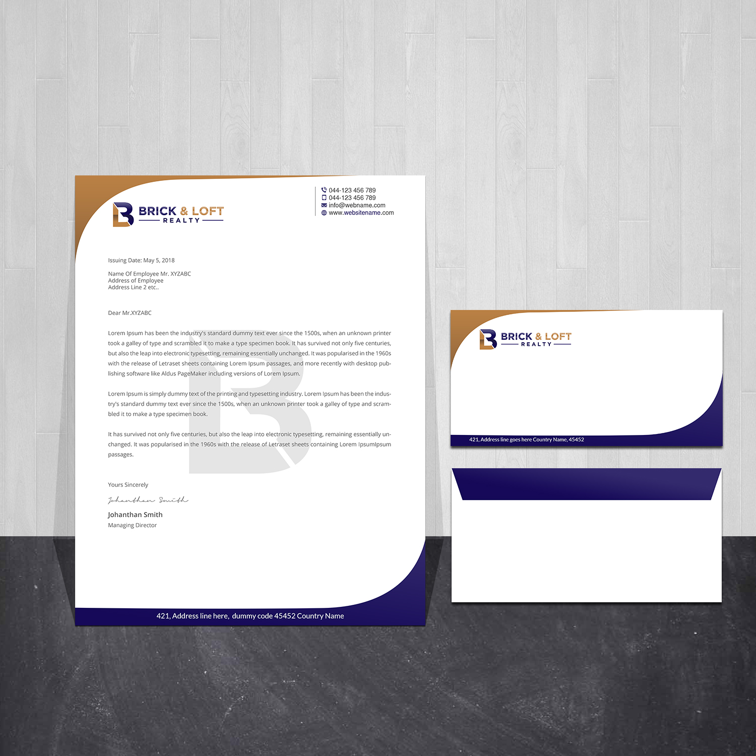 Stationery Design by Creations Box 2015 for FlatRock Royalties  | Design #25573649