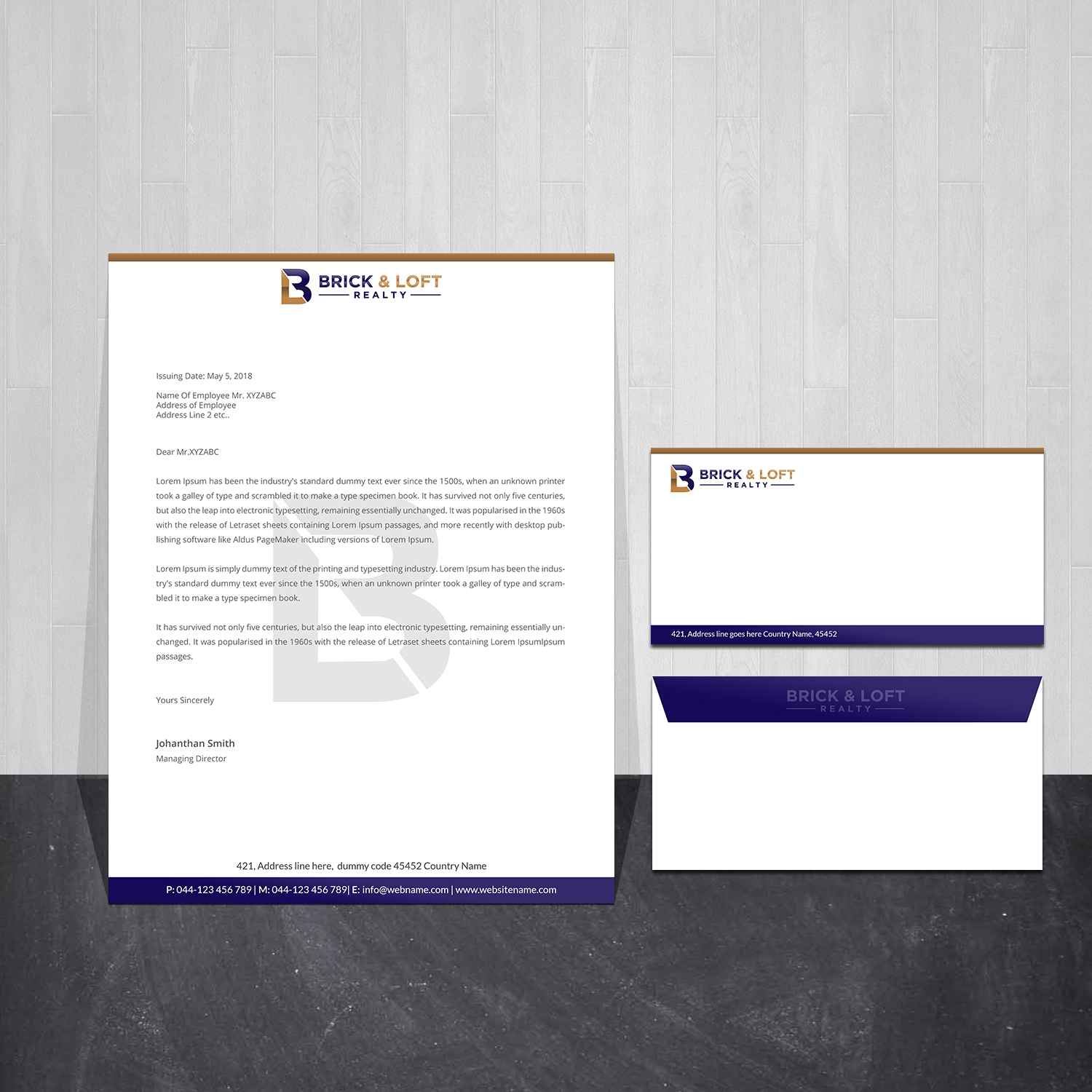 Stationery Design by Creations Box 2015 for FlatRock Royalties  | Design #25573655