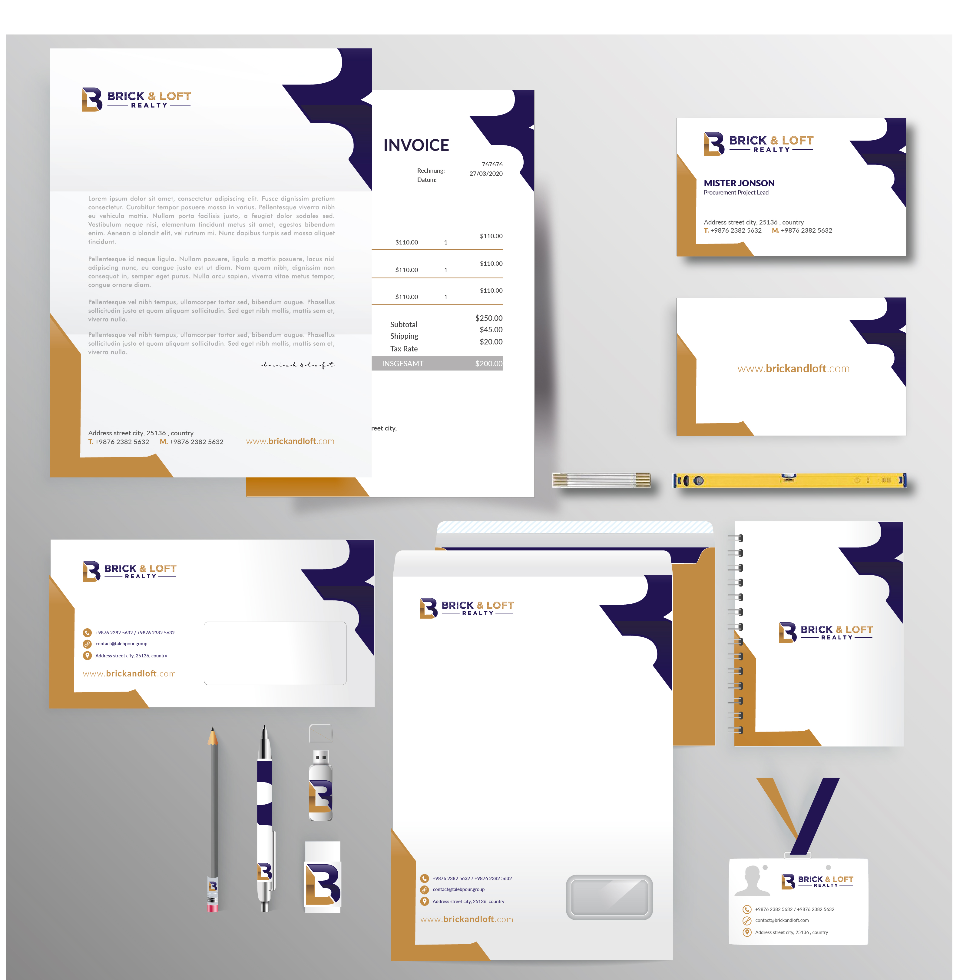 Stationery Design by vigie for FlatRock Royalties  | Design #25562607